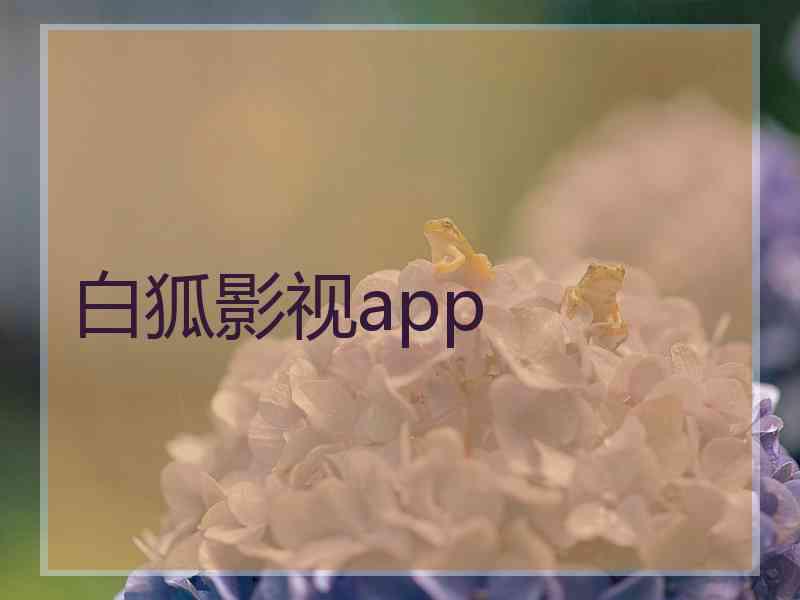 白狐影视app