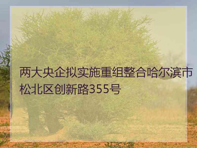 两大央企拟实施重组整合哈尔滨市松北区创新路355号