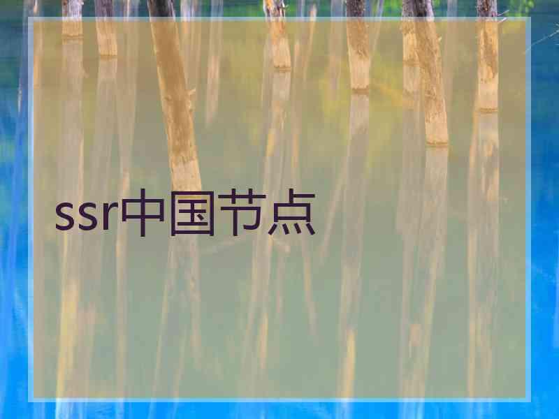 ssr中国节点