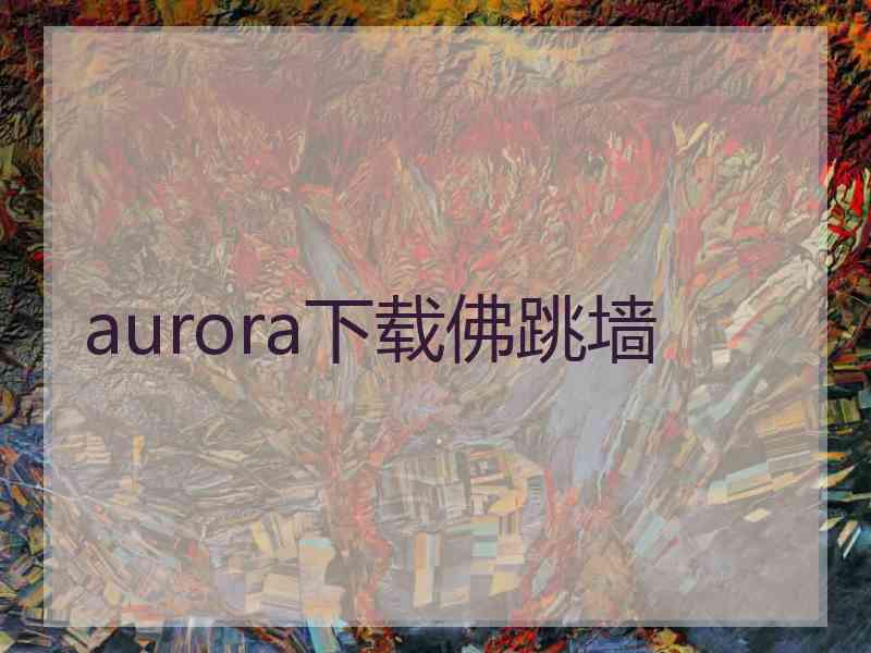 aurora下载佛跳墙