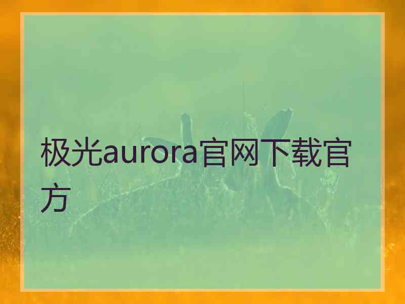 极光aurora官网下载官方