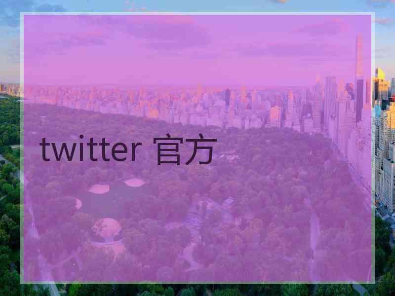 twitter 官方