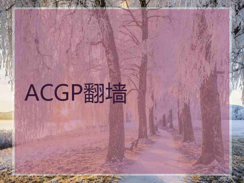 ACGP翻墙