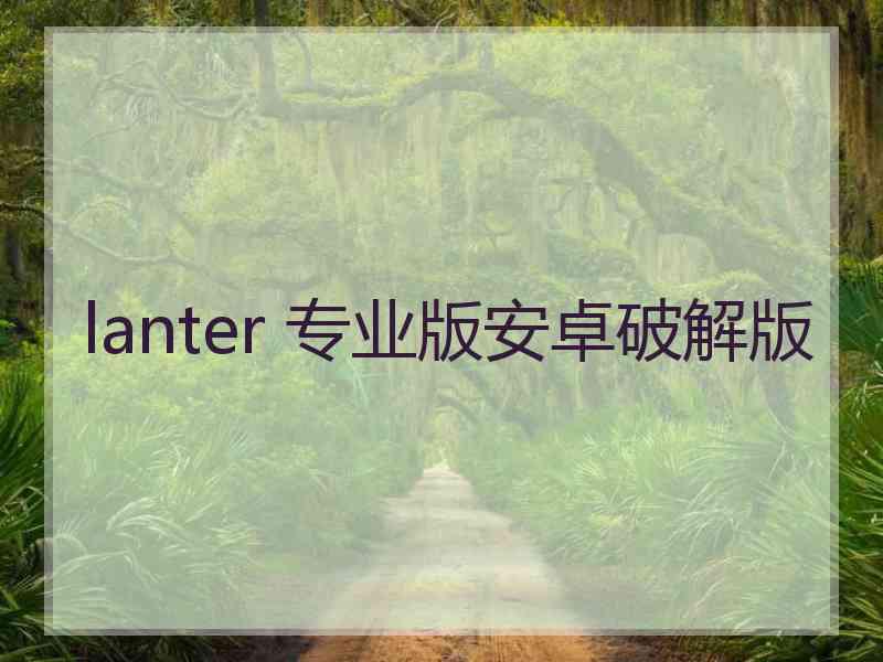 lanter 专业版安卓破解版