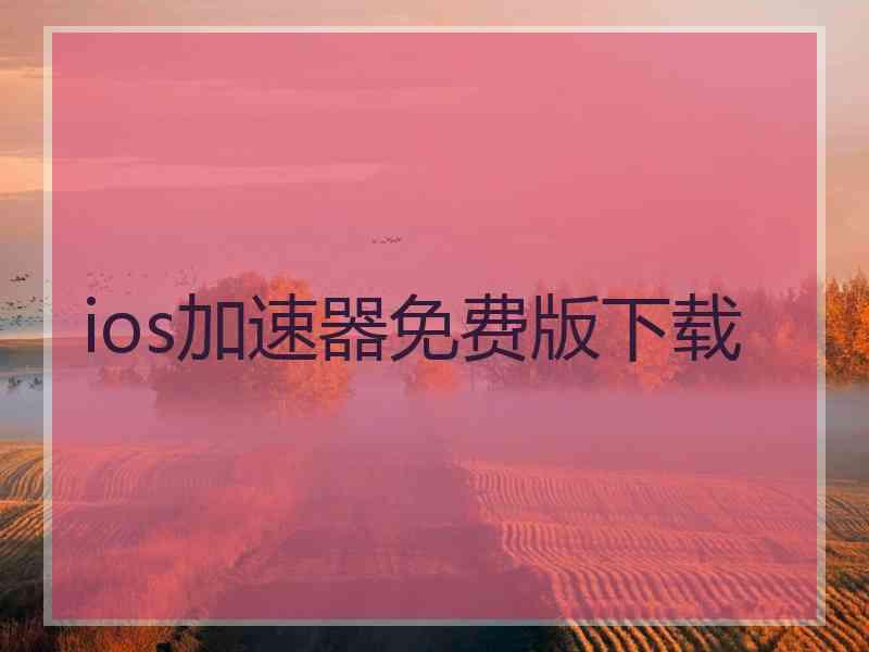 ios加速器免费版下载