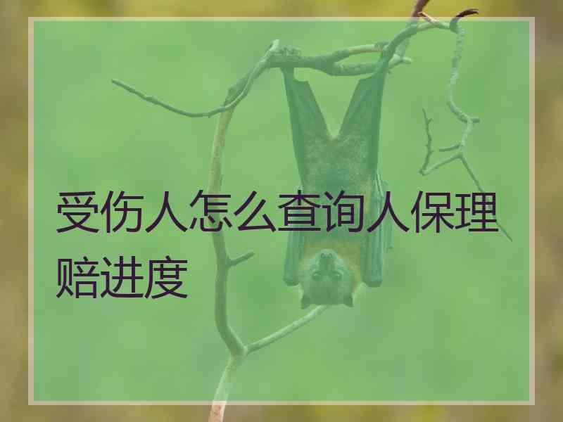 受伤人怎么查询人保理赔进度