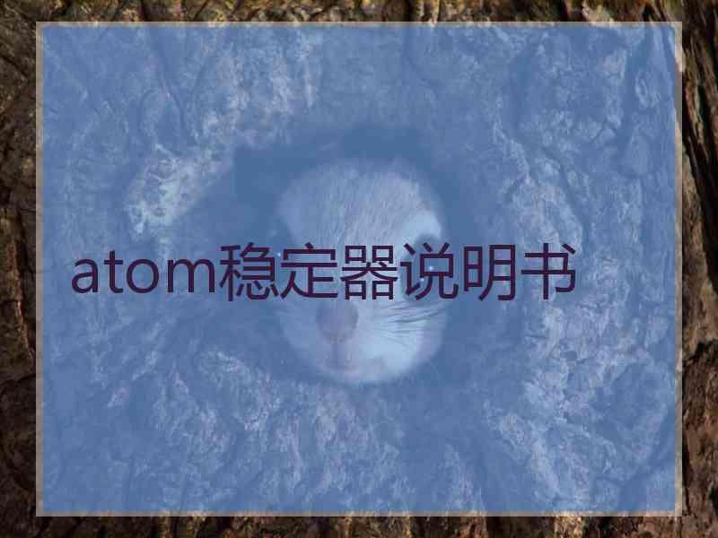 atom稳定器说明书