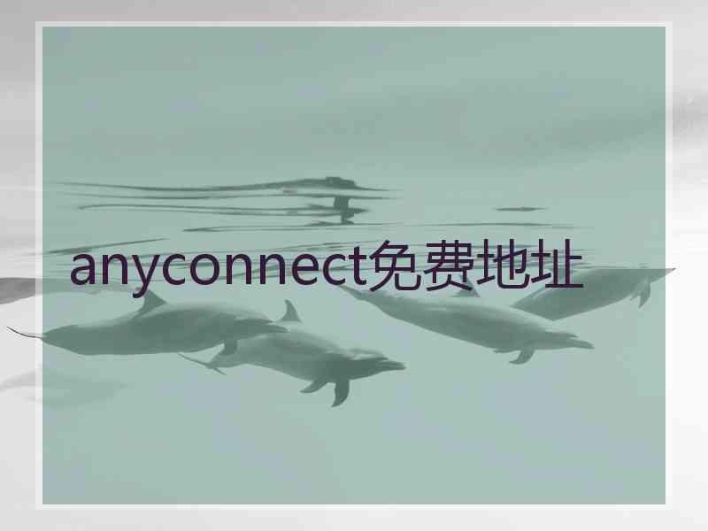 anyconnect免费地址