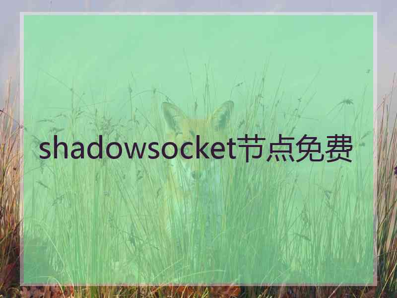 shadowsocket节点免费