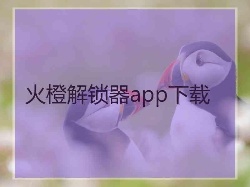 火橙解锁器app下载