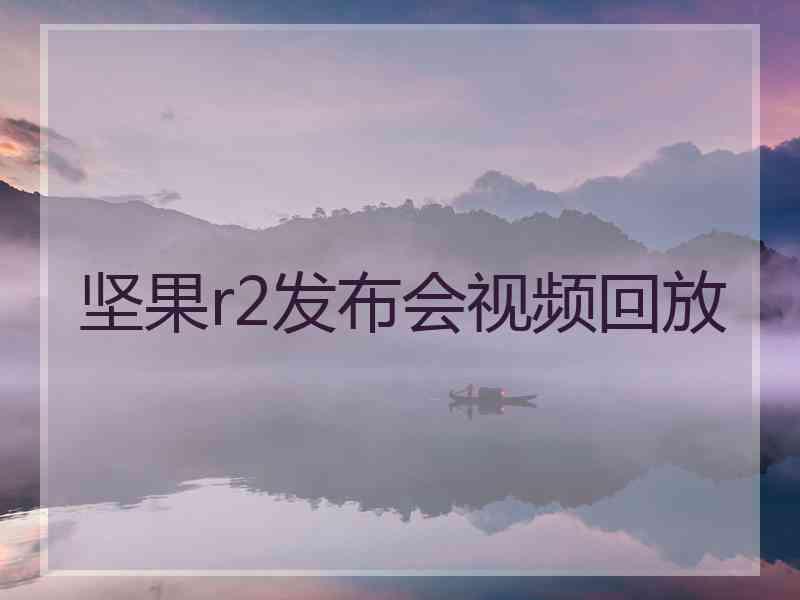 坚果r2发布会视频回放