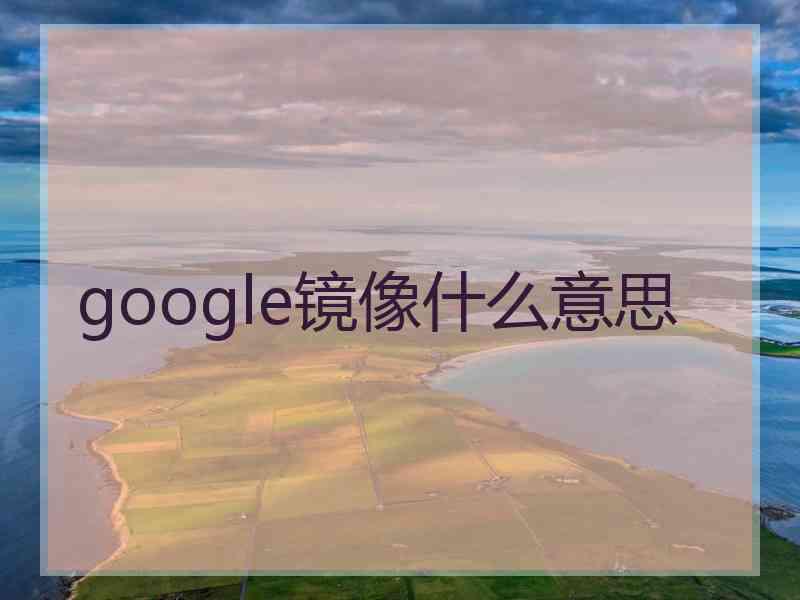 google镜像什么意思