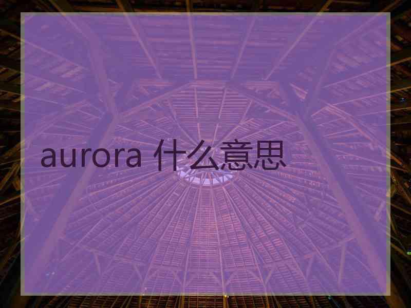 aurora 什么意思