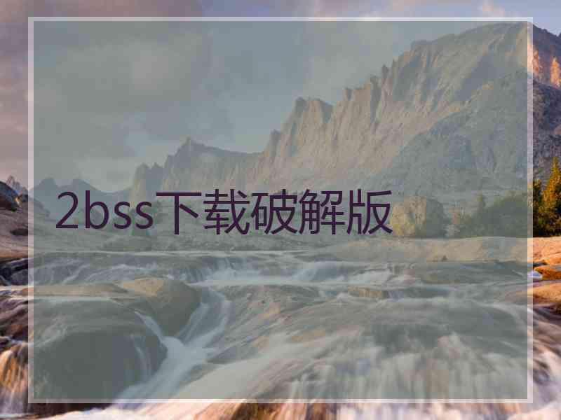 2bss下载破解版