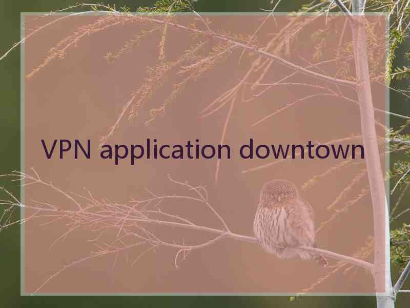 VPN application downtown