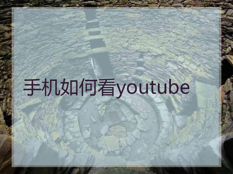 手机如何看youtube