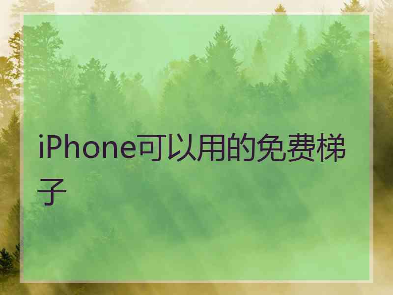 iPhone可以用的免费梯子