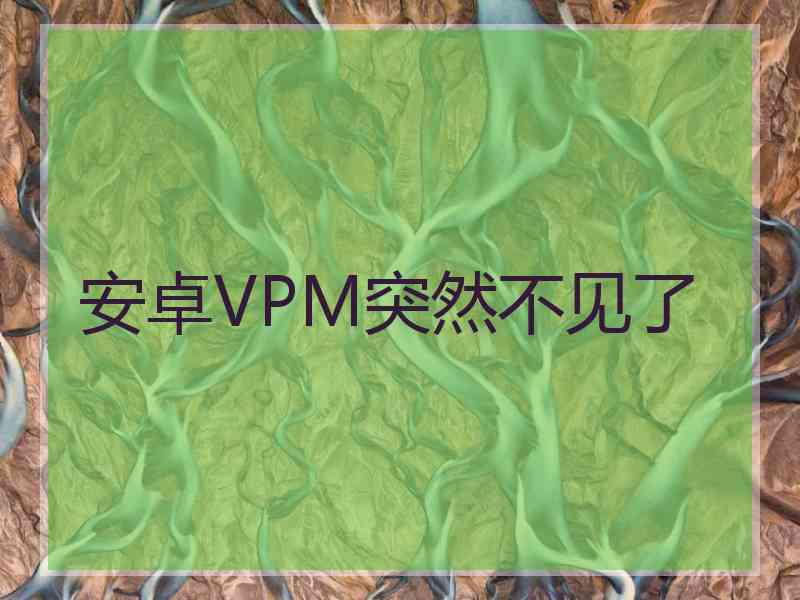 安卓VPM突然不见了