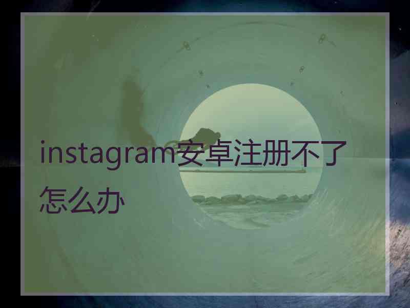 instagram安卓注册不了怎么办