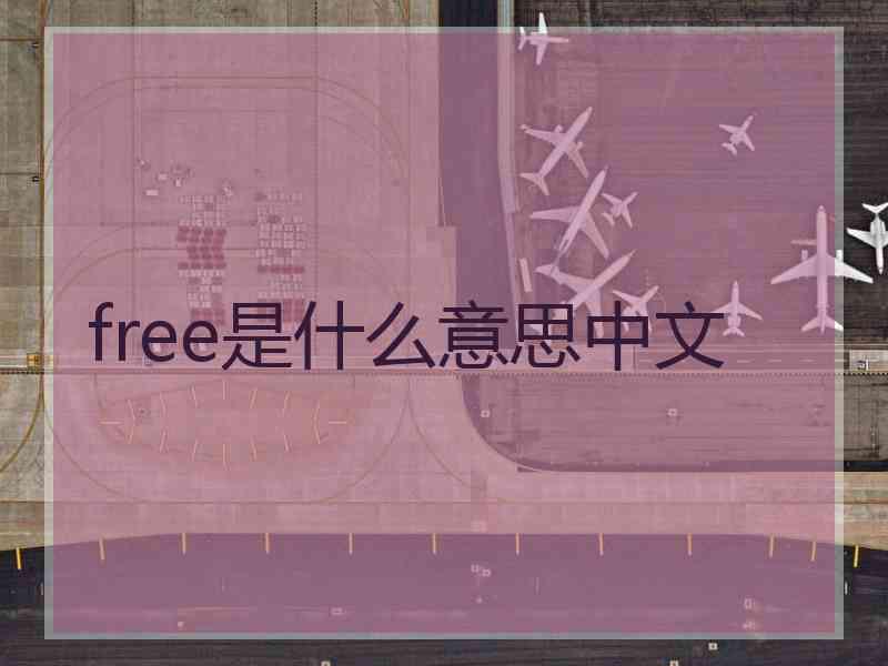 free是什么意思中文