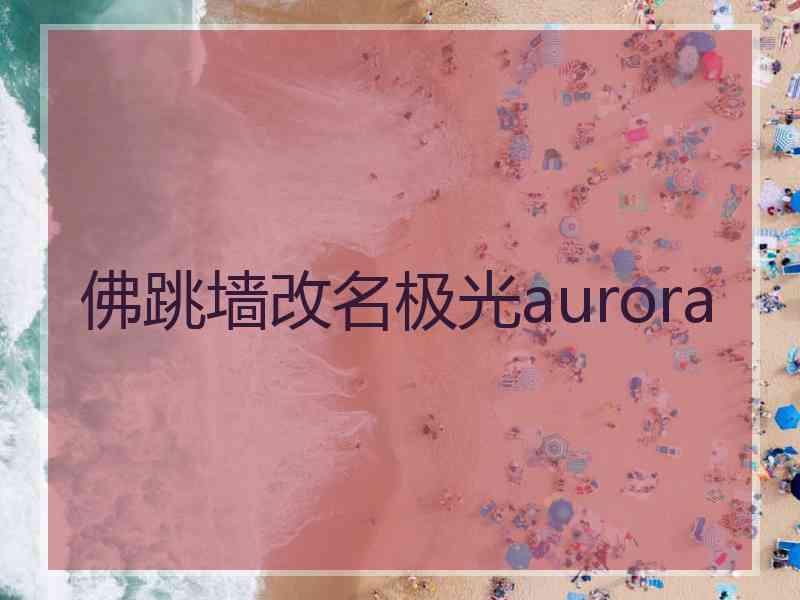 佛跳墙改名极光aurora