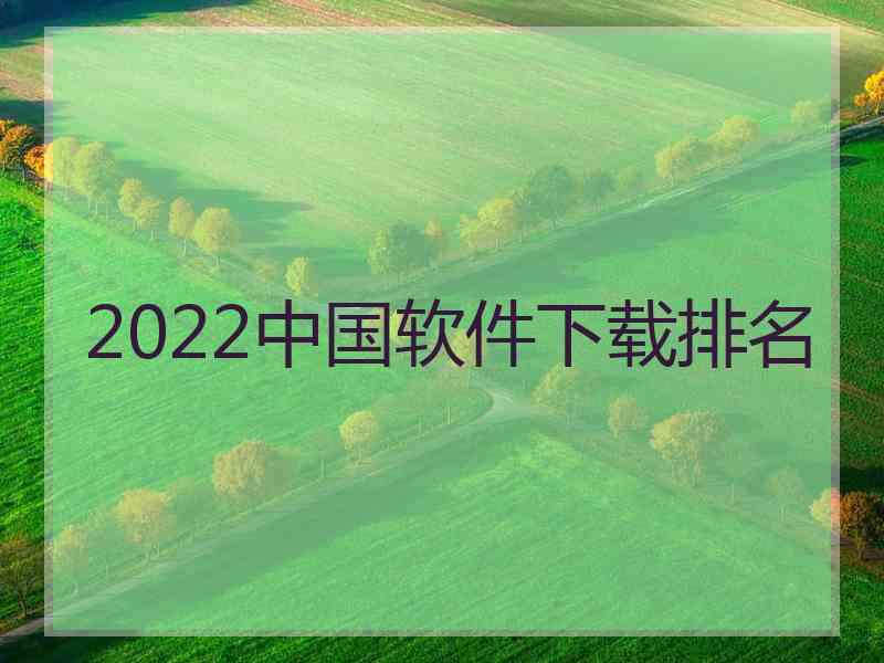 2022中国软件下载排名