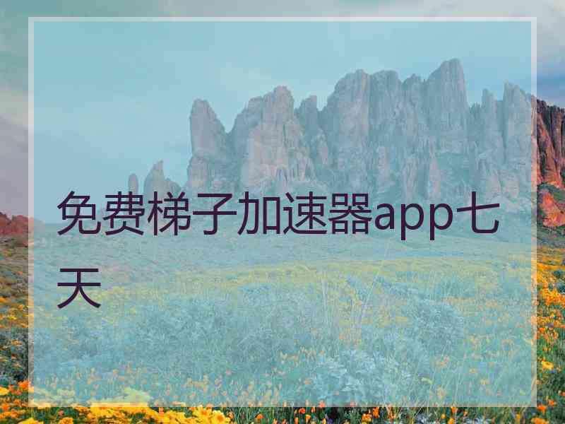 免费梯子加速器app七天