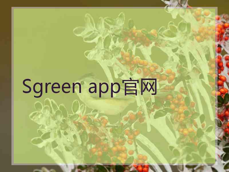 Sgreen app官网