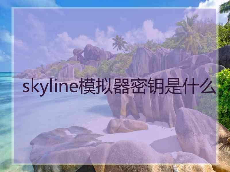 skyline模拟器密钥是什么