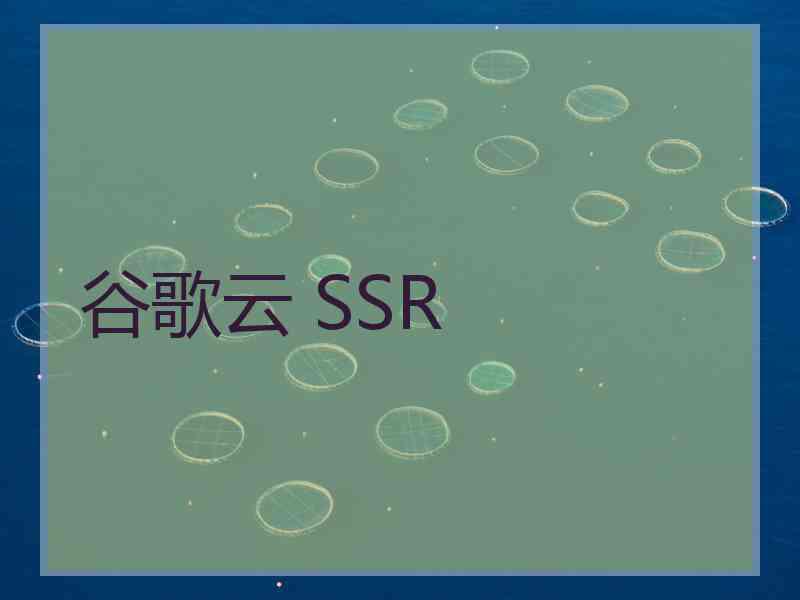 谷歌云 SSR