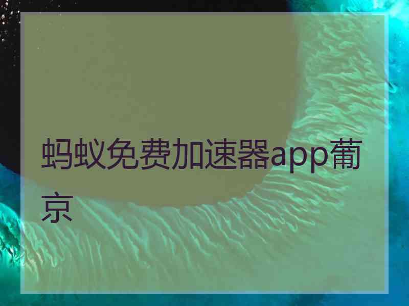 蚂蚁免费加速器app葡京