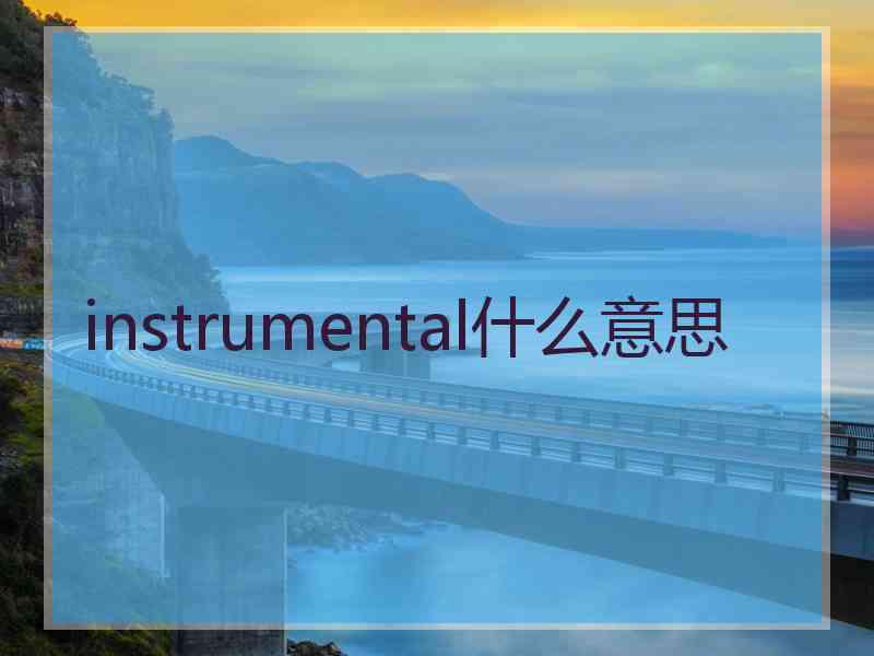 instrumental什么意思