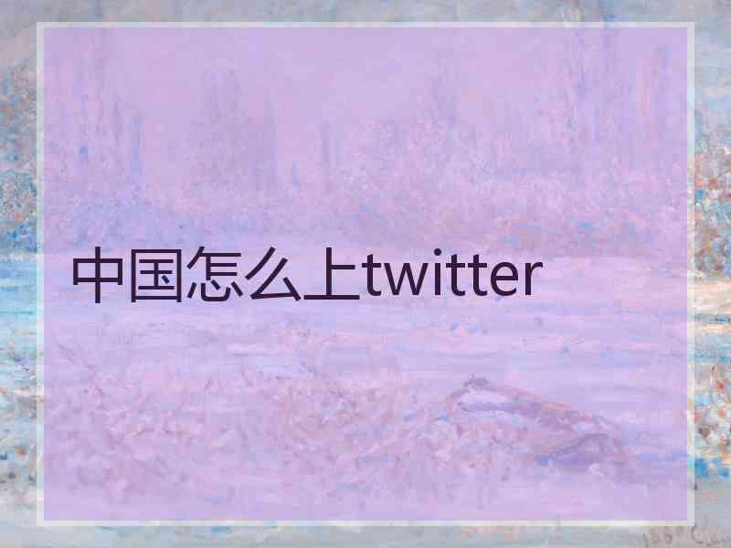 中国怎么上twitter