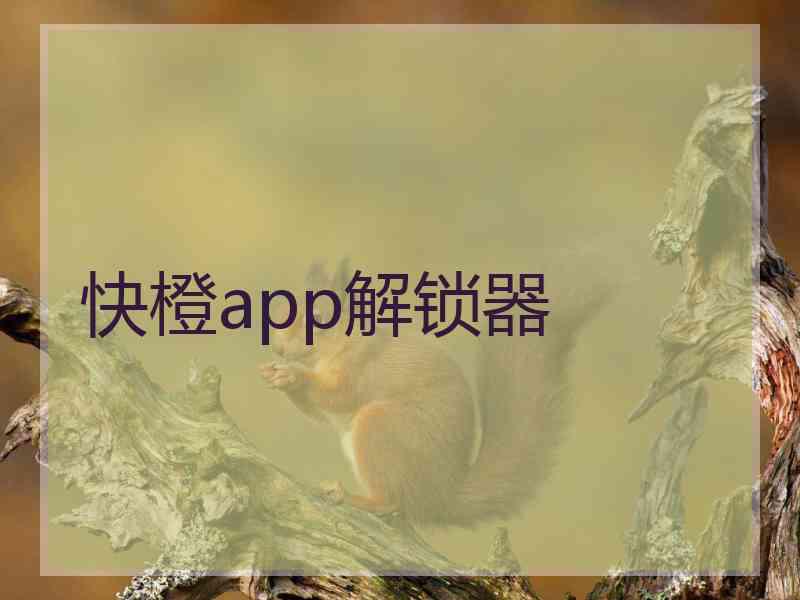 快橙app解锁器