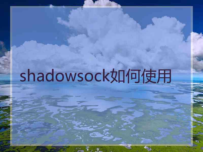 shadowsock如何使用