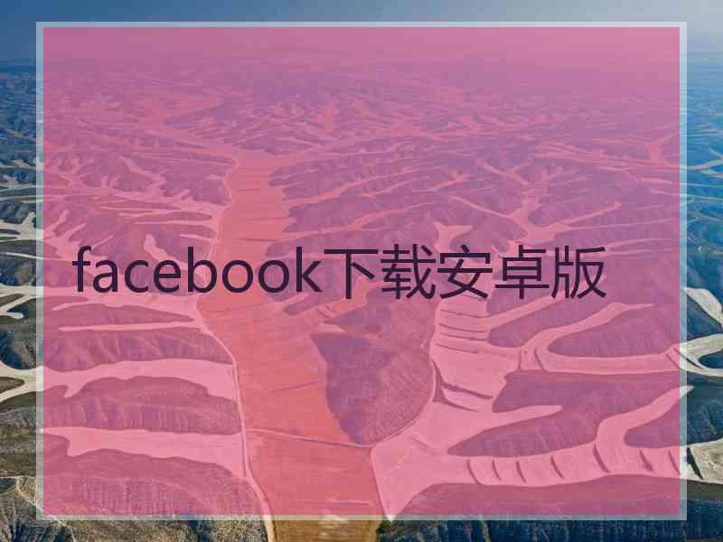 facebook下载安卓版