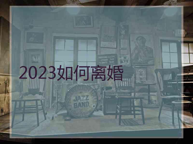 2023如何离婚