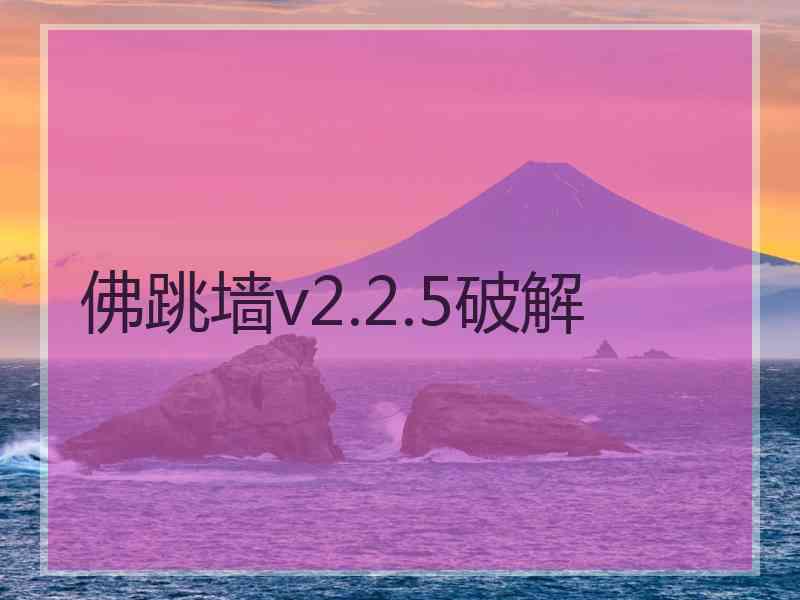 佛跳墙v2.2.5破解