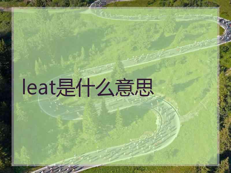 leat是什么意思