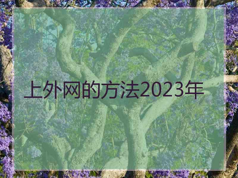 上外网的方法2023年