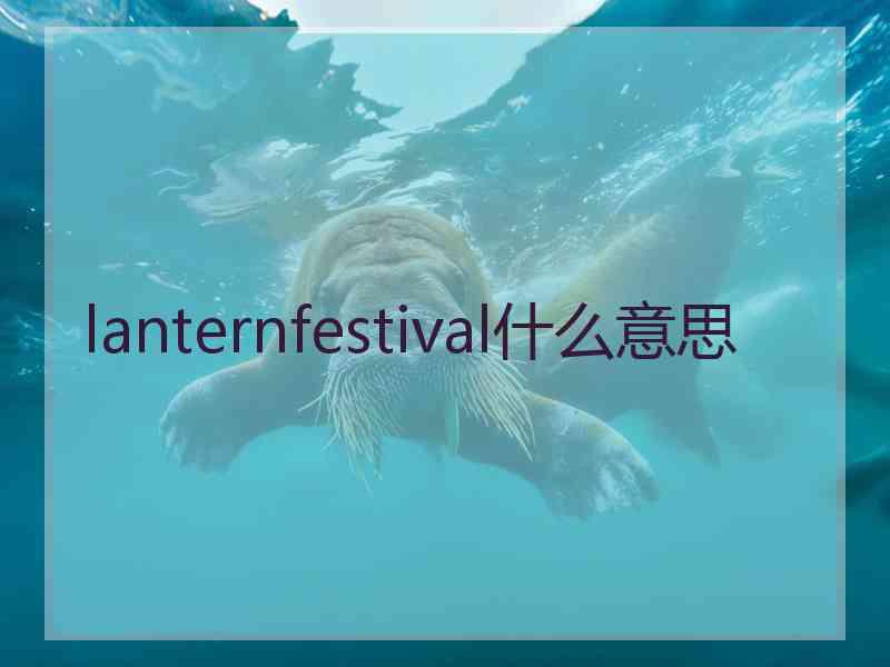 lanternfestival什么意思