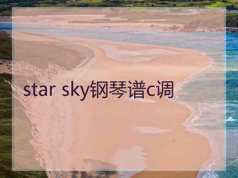 star sky钢琴谱c调