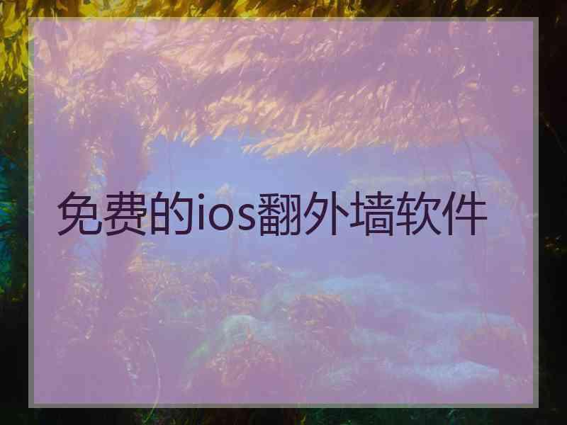 免费的ios翻外墙软件