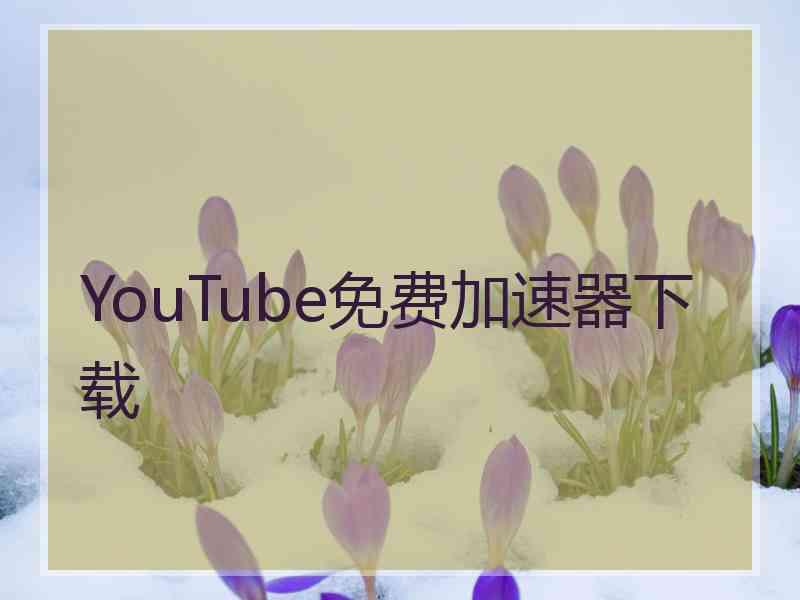 YouTube免费加速器下载