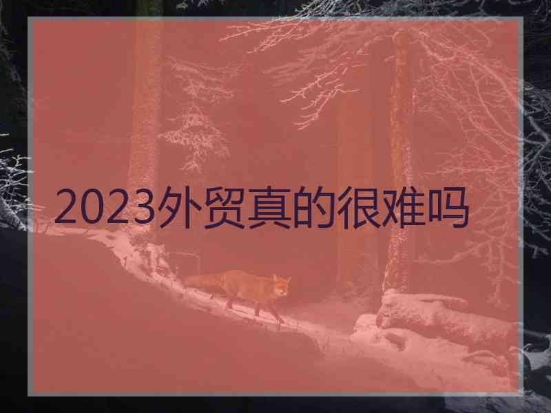 2023外贸真的很难吗