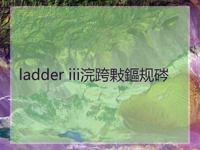 ladder iii浣跨敤鏂规硶