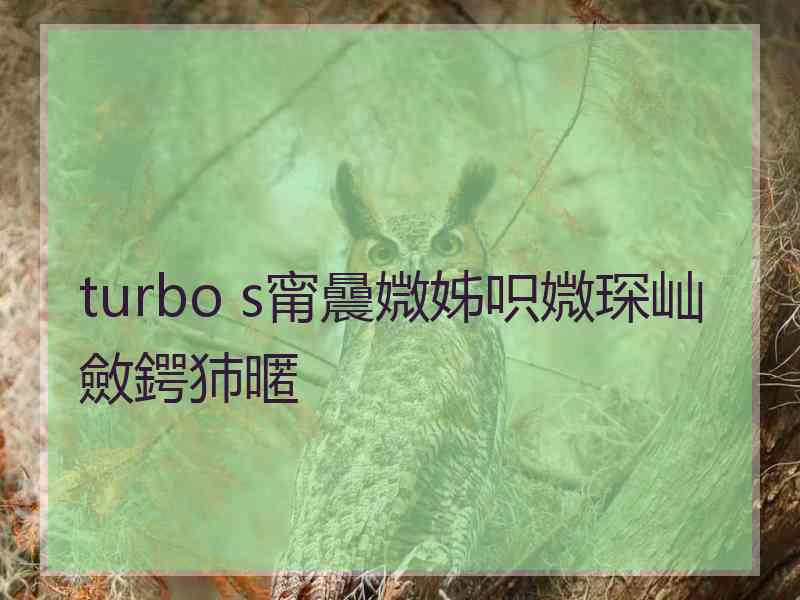 turbo s甯曟媺姊呮媺琛屾斂鍔犻暱