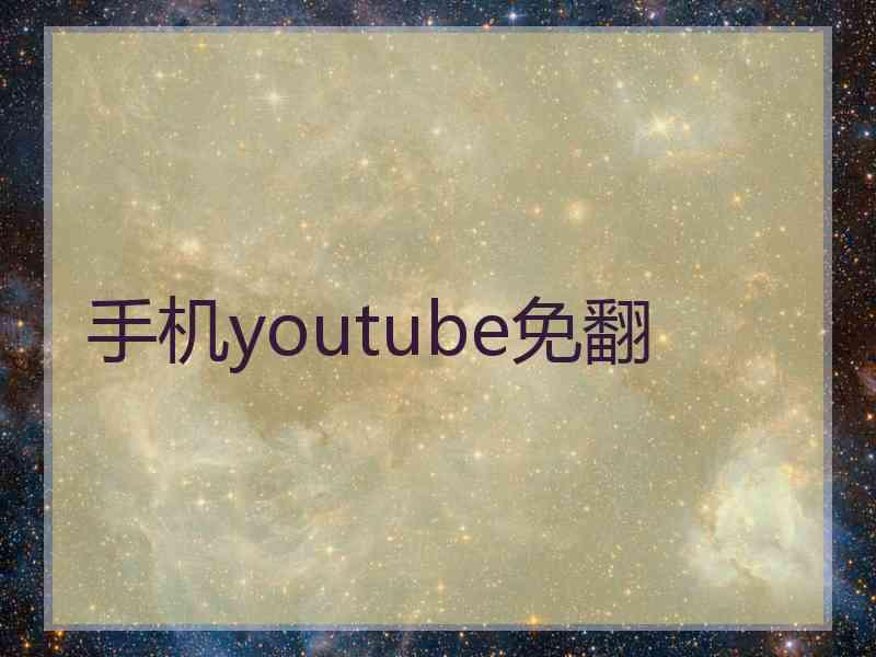 手机youtube免翻