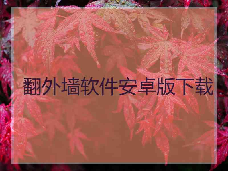 翻外墙软件安卓版下载