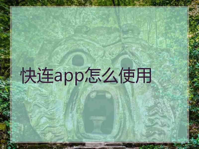 快连app怎么使用